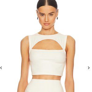 Cutout Crew Neck Tank